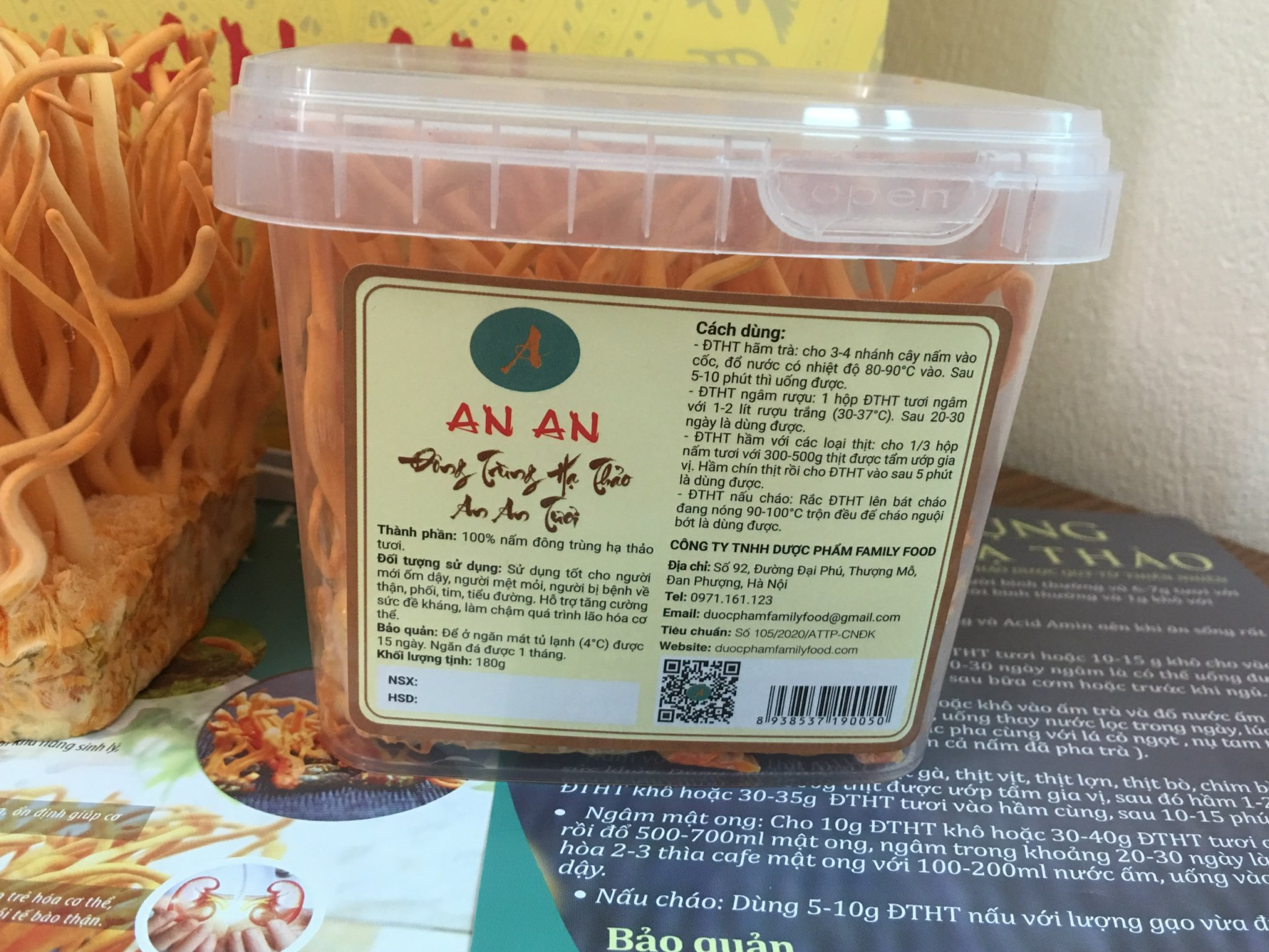 Đông trùng hạ thảo tươi 180g 2